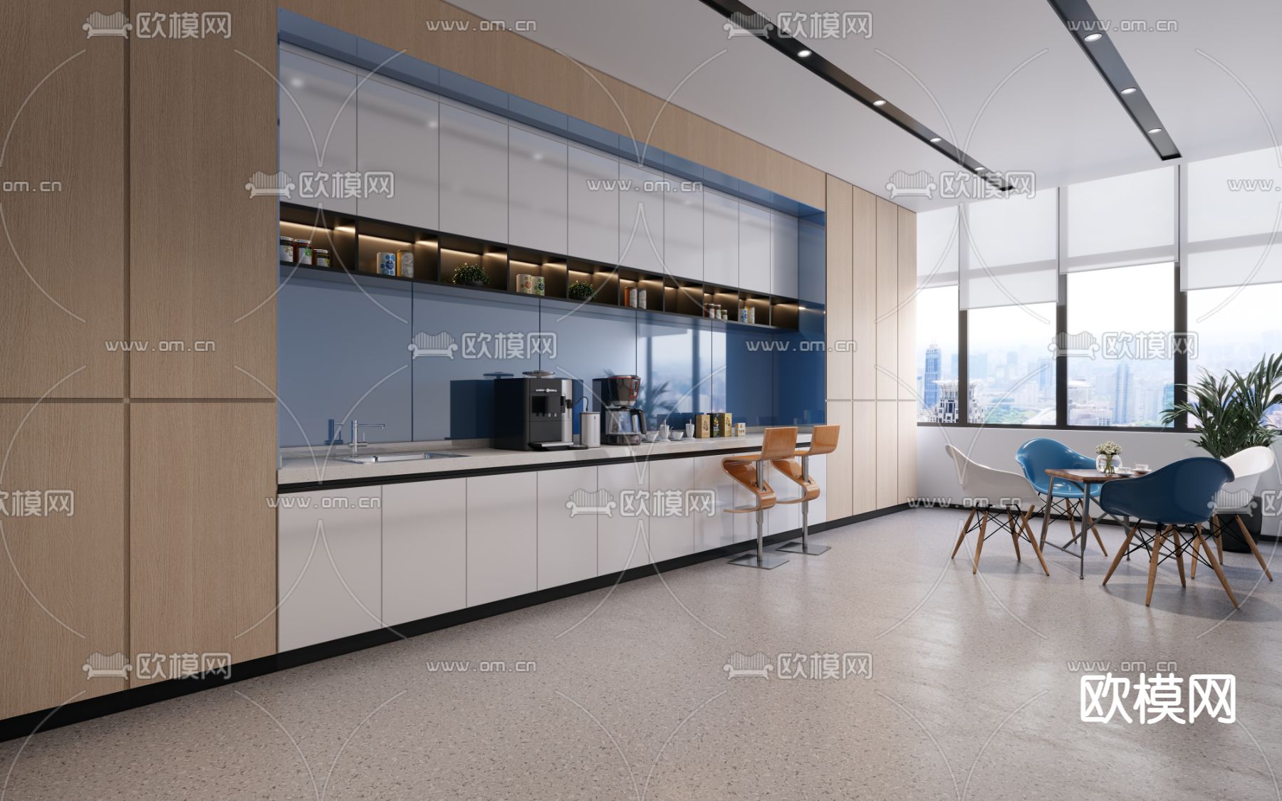 办公室茶水间3d模型下载