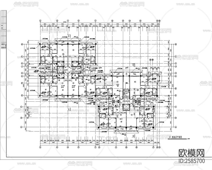高層公寓建筑CAD施工圖下載(渲染圖4)