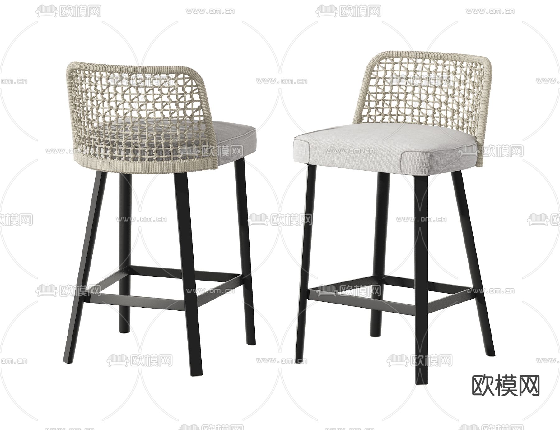 B&B Italia 现代吧椅 吧凳3d模型下载