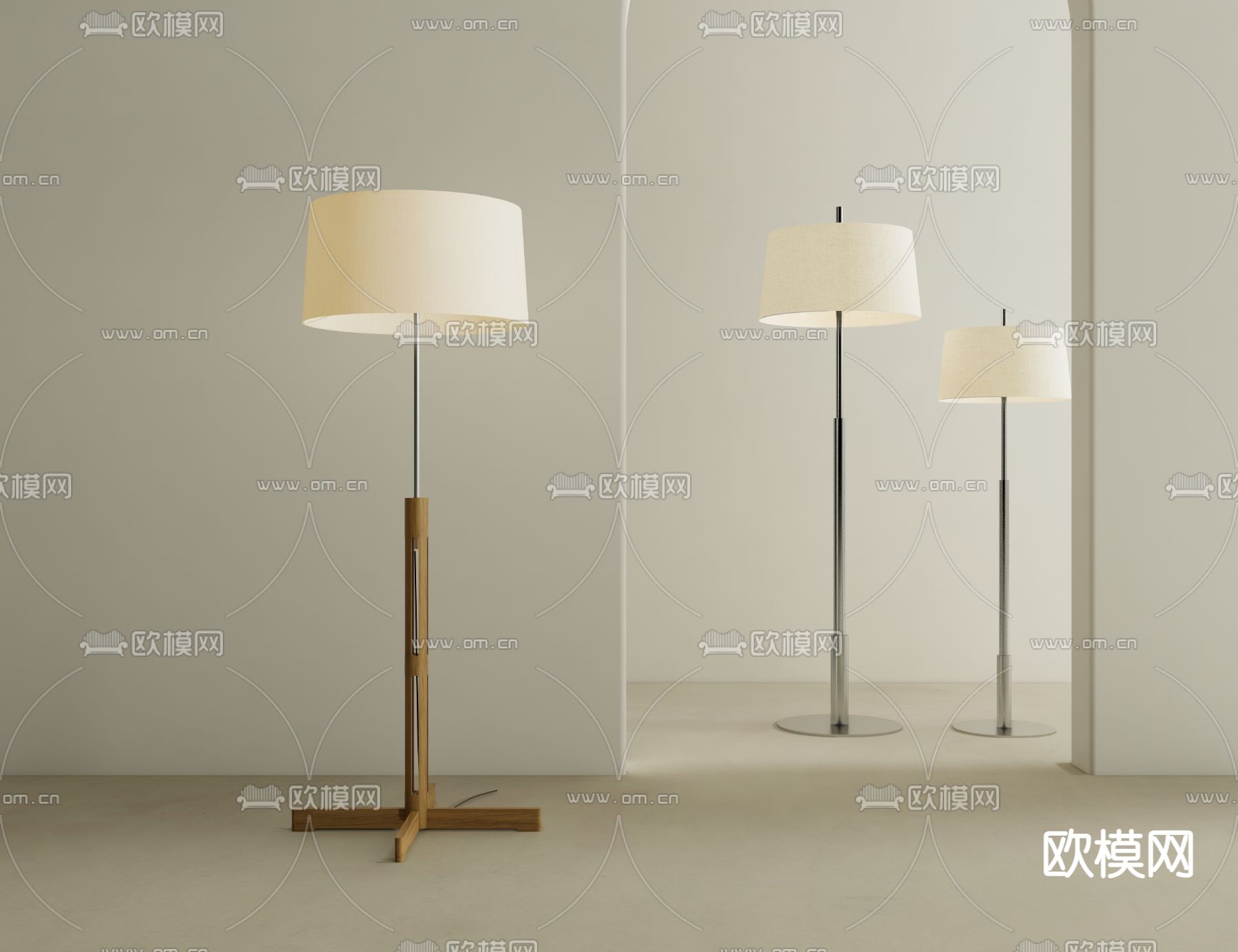 意式 落地灯3d模型下载