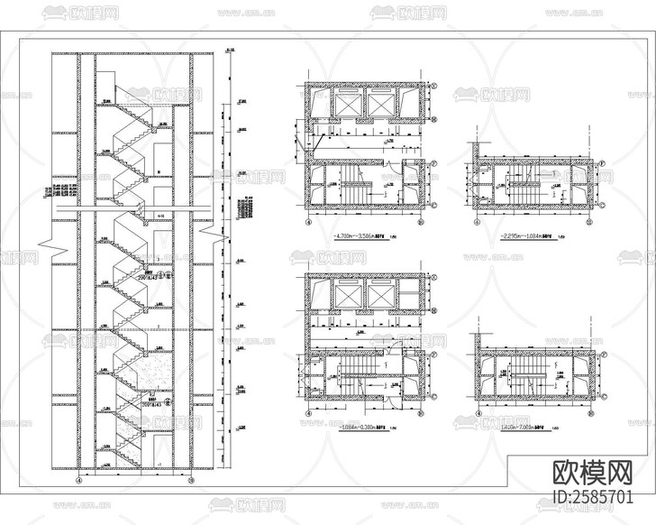 高層公寓建筑CAD施工圖下載(渲染圖6)