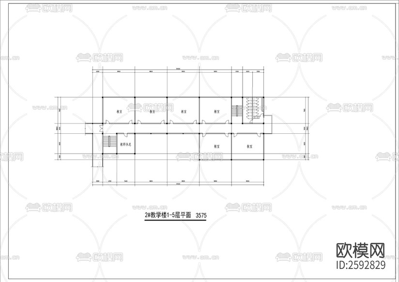 中學(xué)總圖及和各棟全套建筑CAD施工圖下載(渲染圖1)