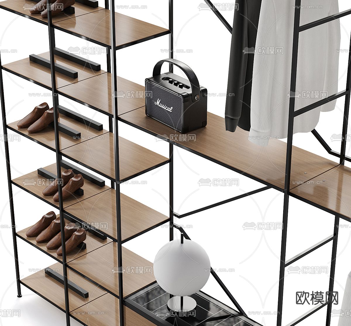 衣柜 衣橱 衣架3d模型下载（渲染图2）