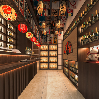  日式料理店su模型 