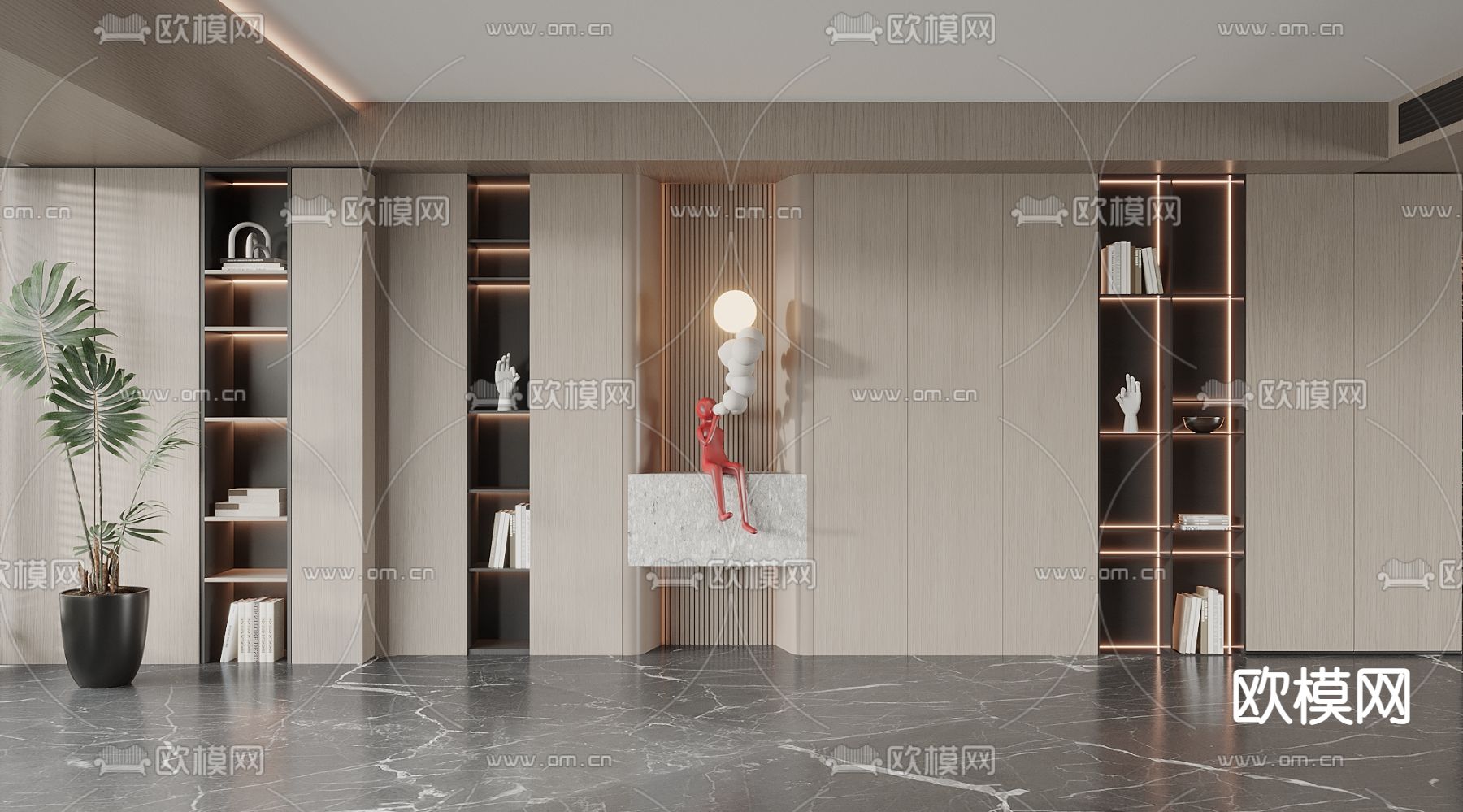 装饰柜 陈列柜3d模型下载