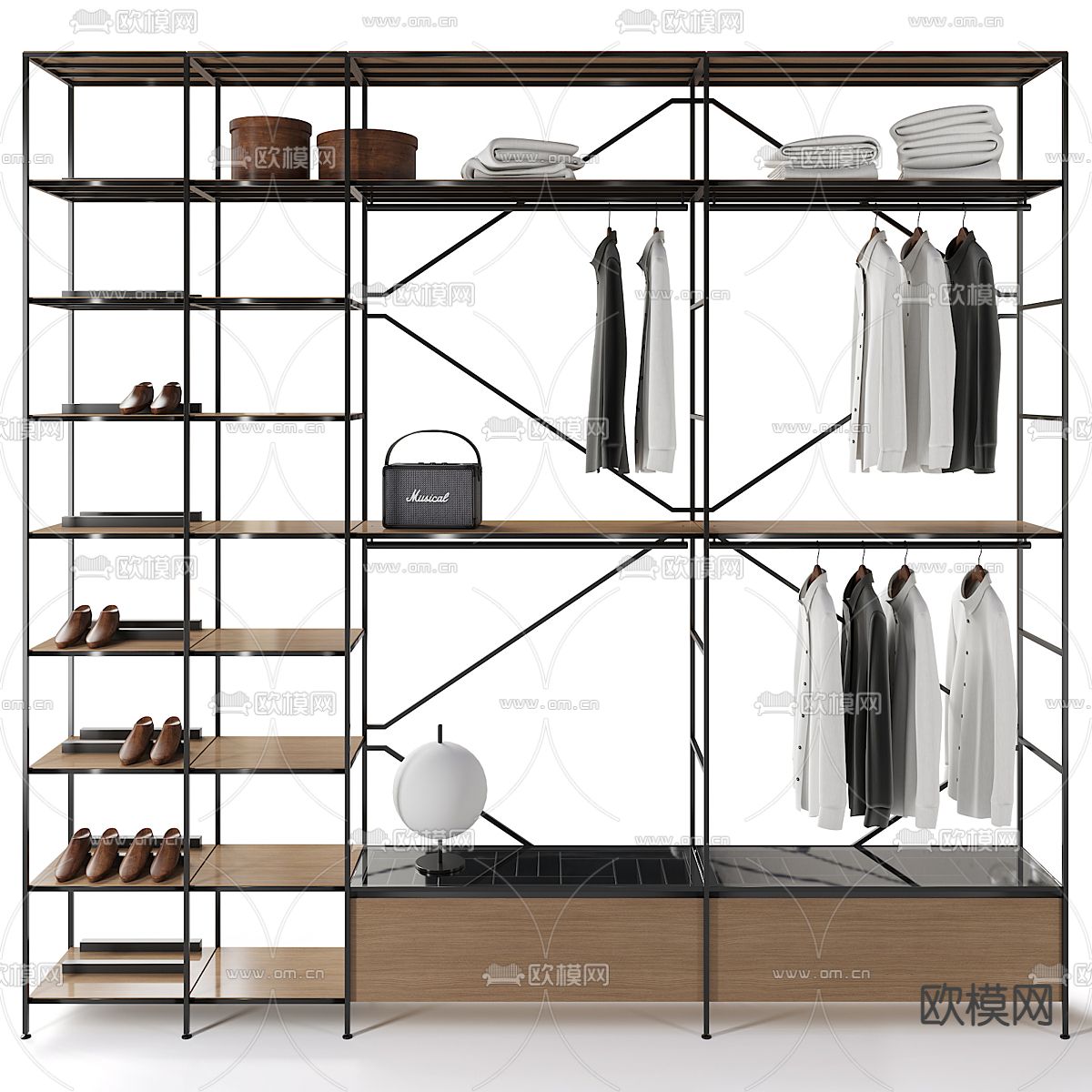 衣柜 衣橱 衣架3d模型下载（渲染图1）