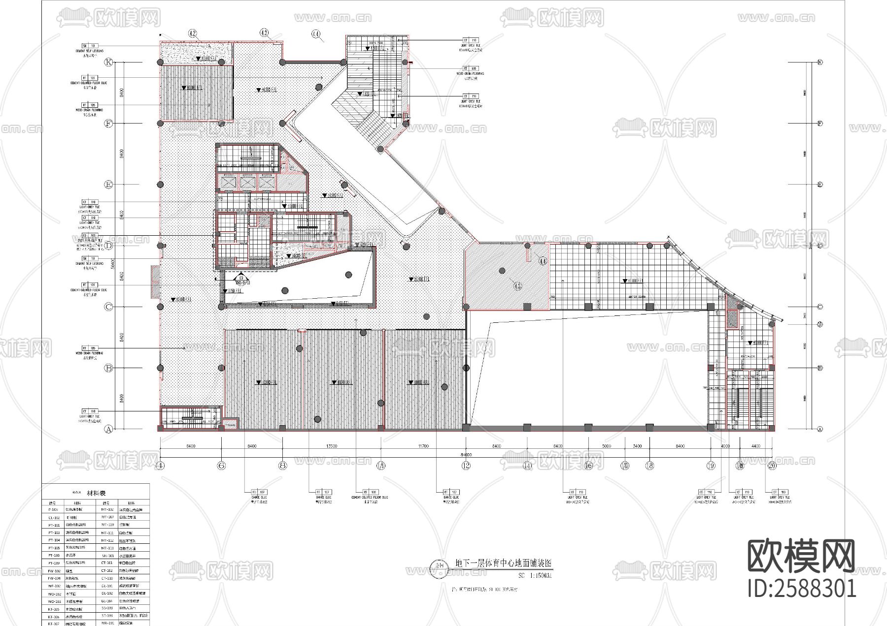 商业走道体育中心景观CAD施工图下载（渲染图4）