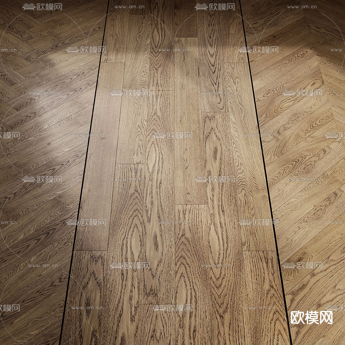 现代木地板3d模型下载（渲染图1）