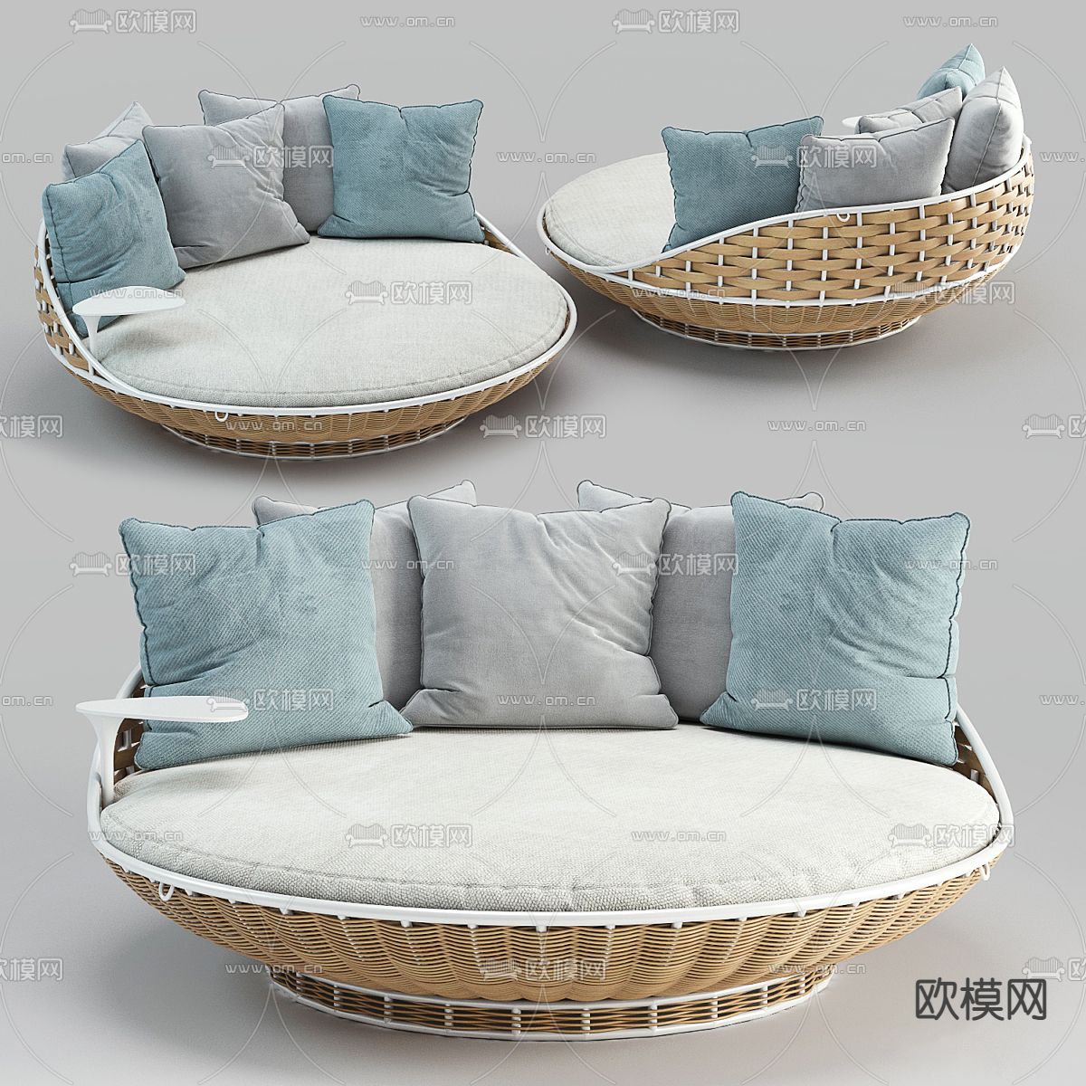 户外沙发 休闲沙发3d模型下载（渲染图1）