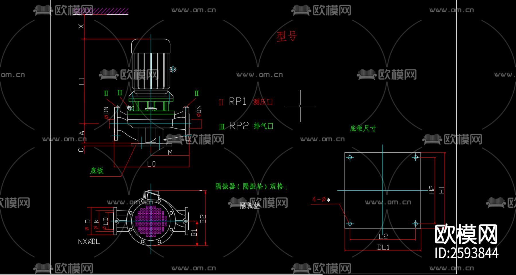 暖通常用详细样图CAD施工图下载（渲染图8）