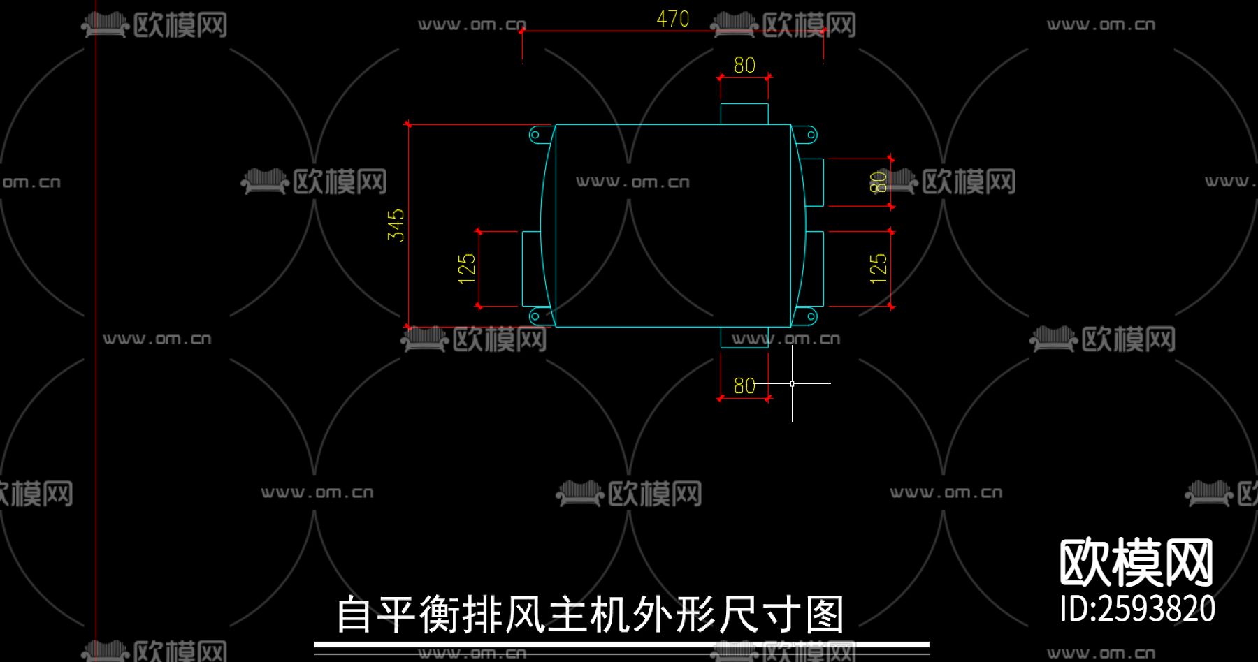 暖通常用详细大样图CAD施工图下载（渲染图1）