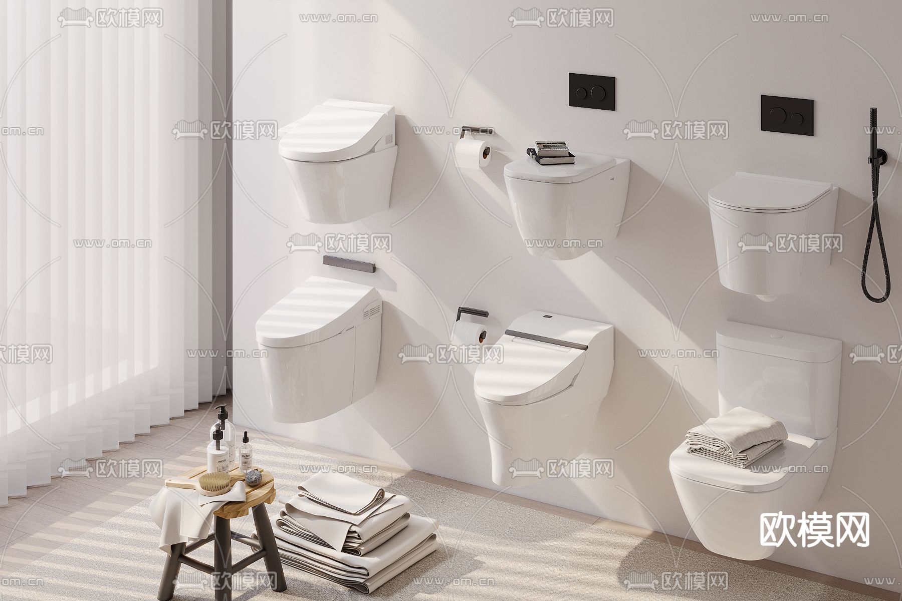 马桶 坐便器3d模型下载