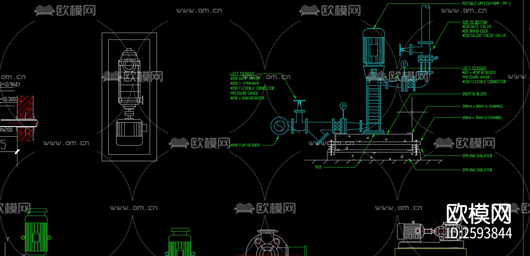 暖通常用详细样图CAD施工图下载（渲染图6）