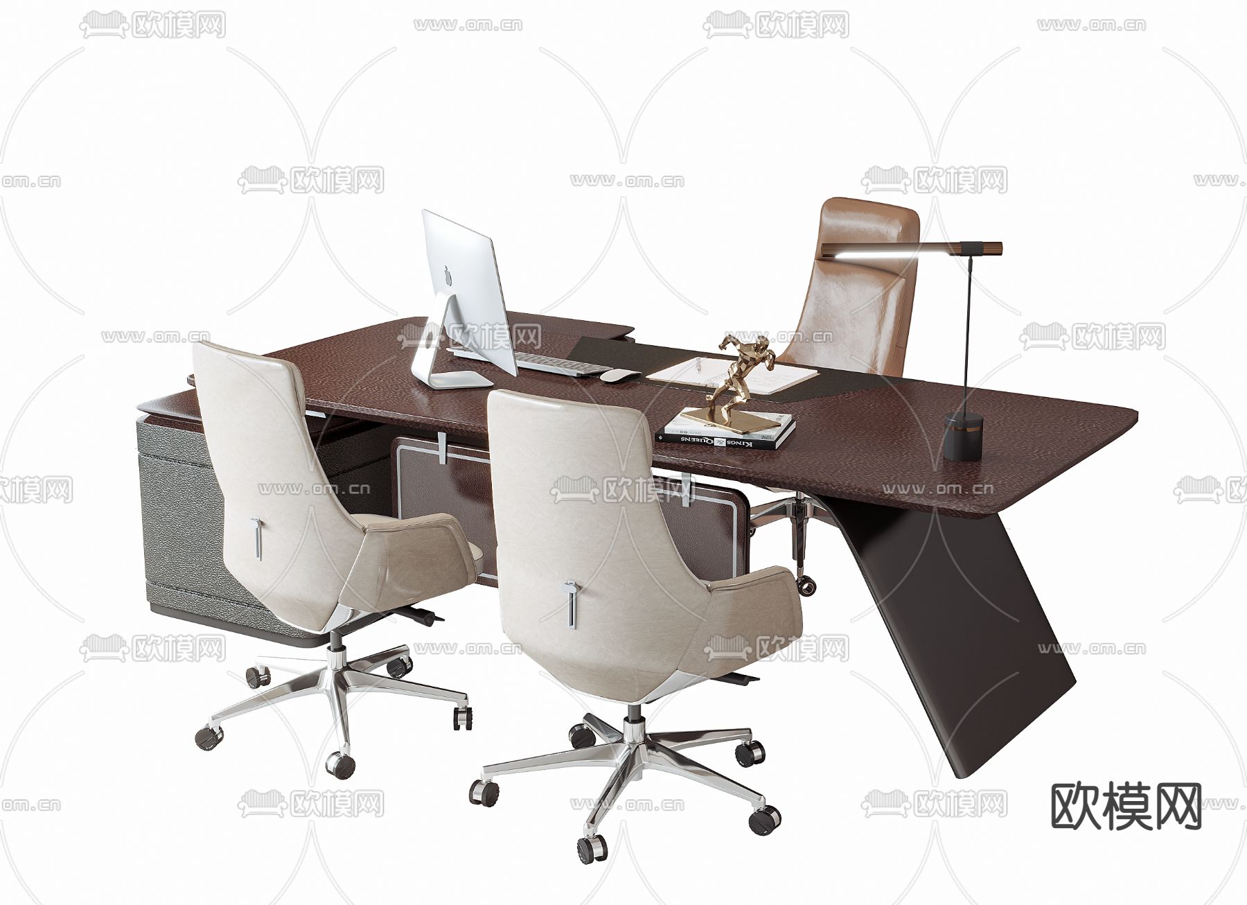 大班台 老板桌3d模型下载