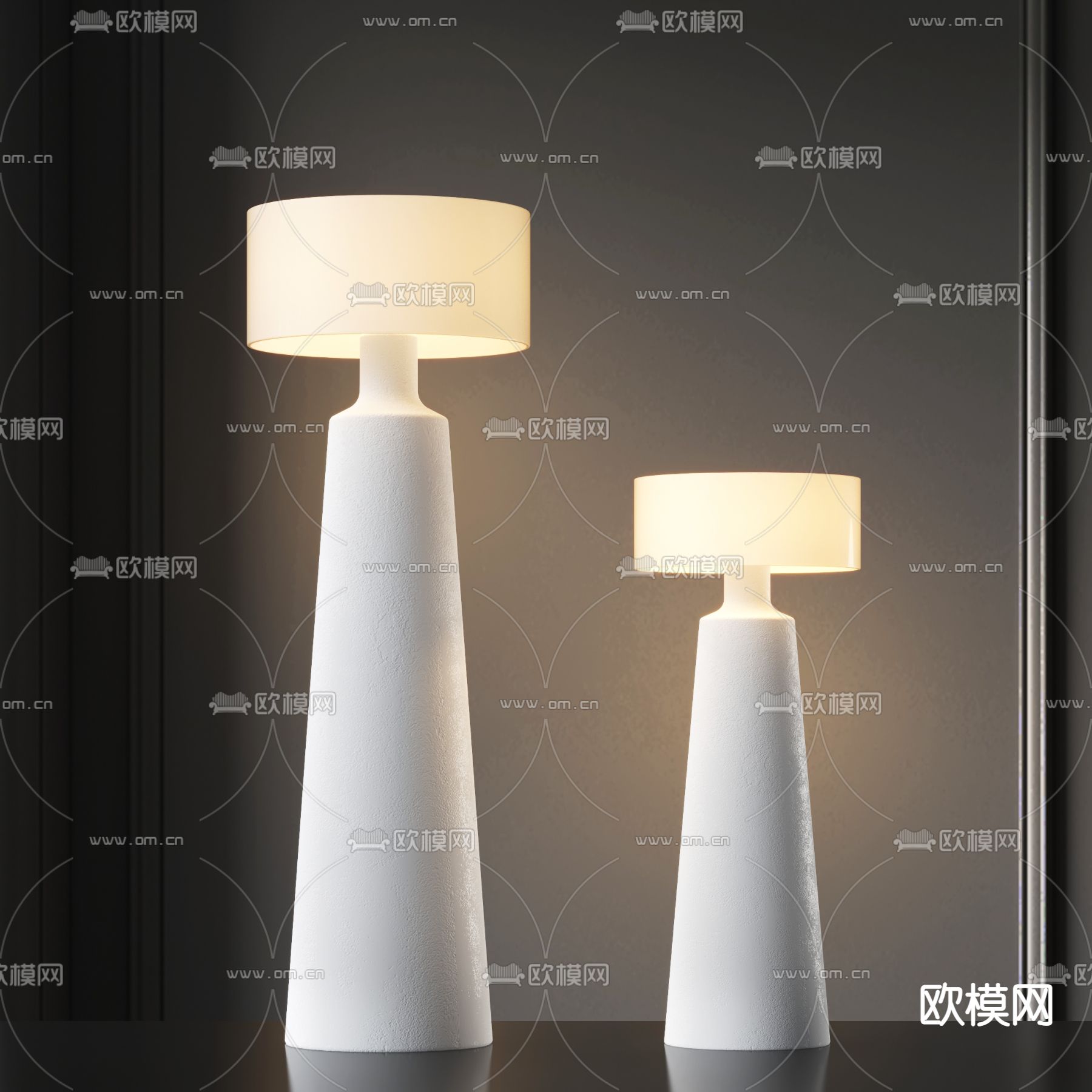 现代落地灯3d模型下载