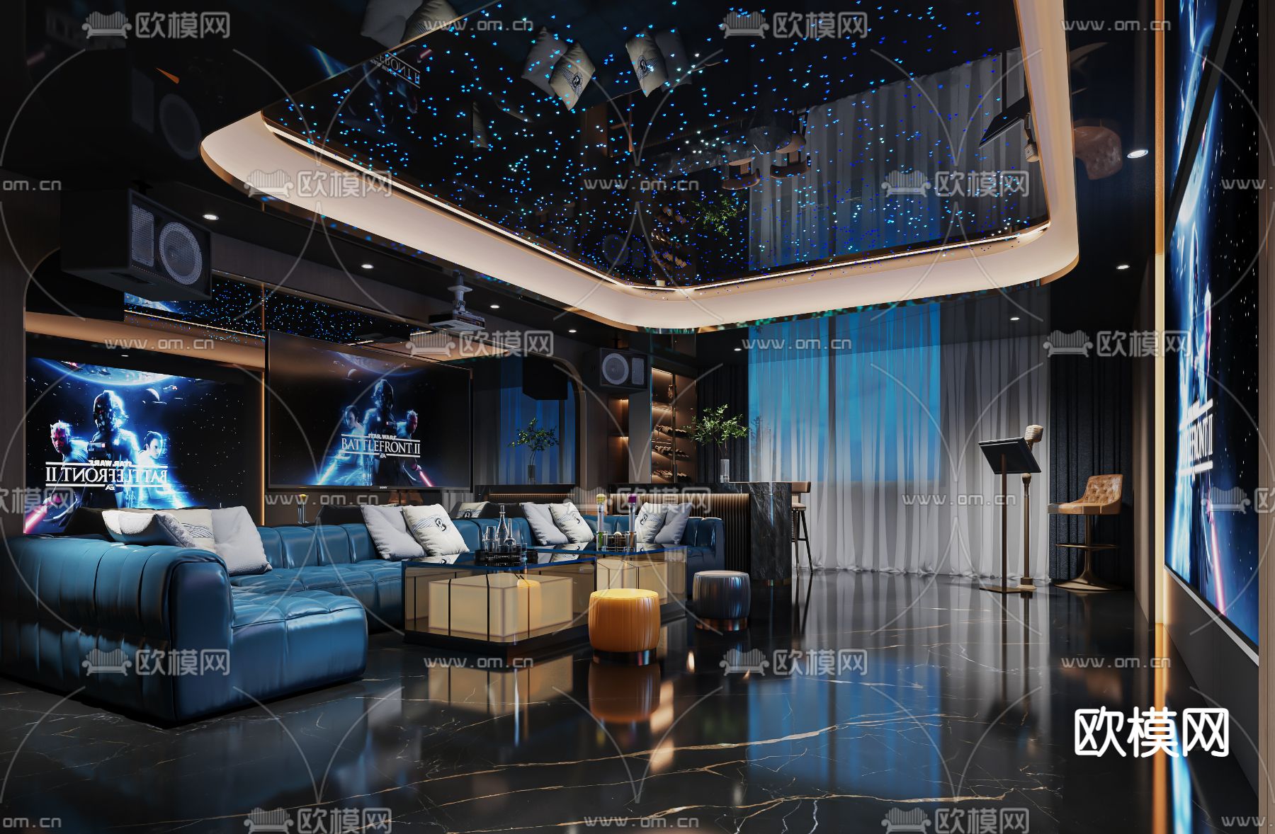 KTV包房 酒吧 夜总会3d模型下载