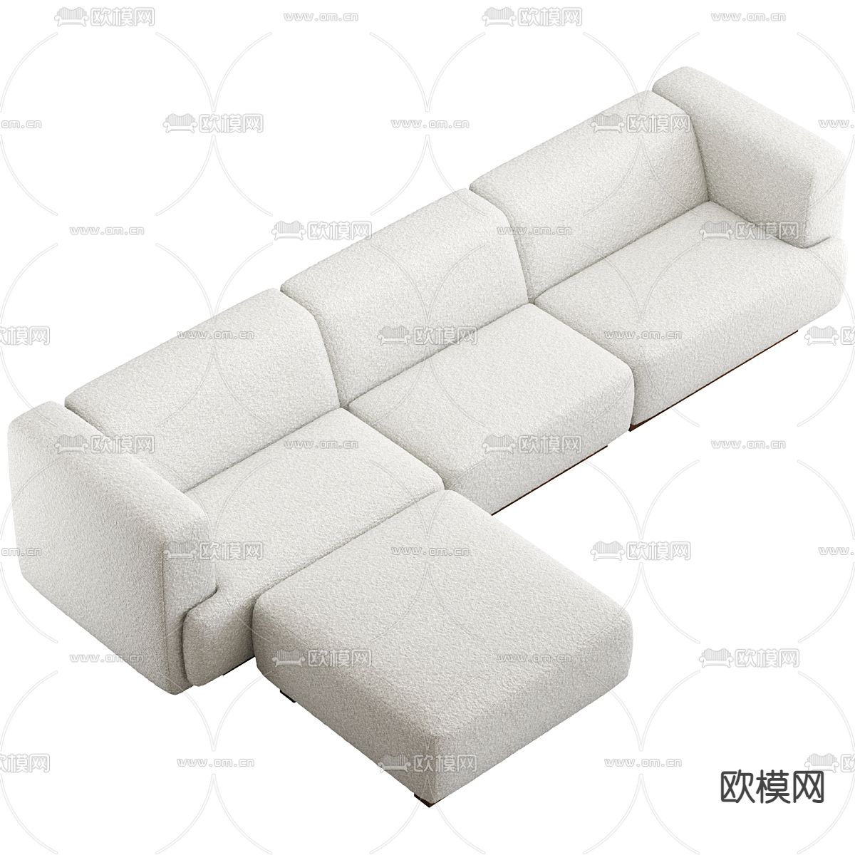 CB2 多人沙发3d模型下载（渲染图2）