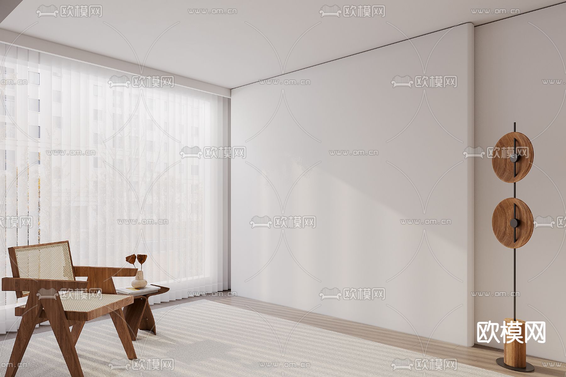 现代百叶帘3d模型下载