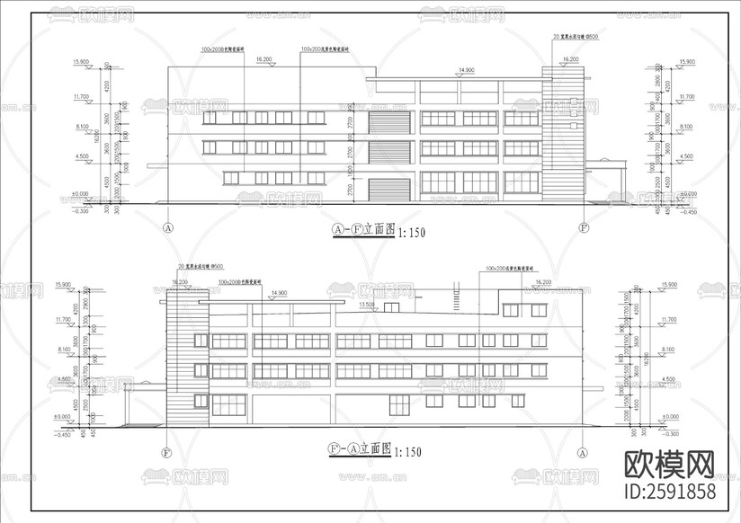 廠房CAD施工圖下載(渲染圖5)