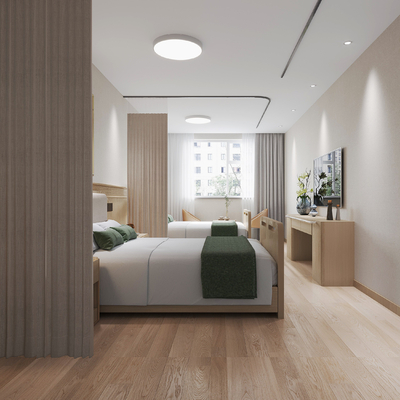  医院VIP病房 疗养室 康复中心su模型 