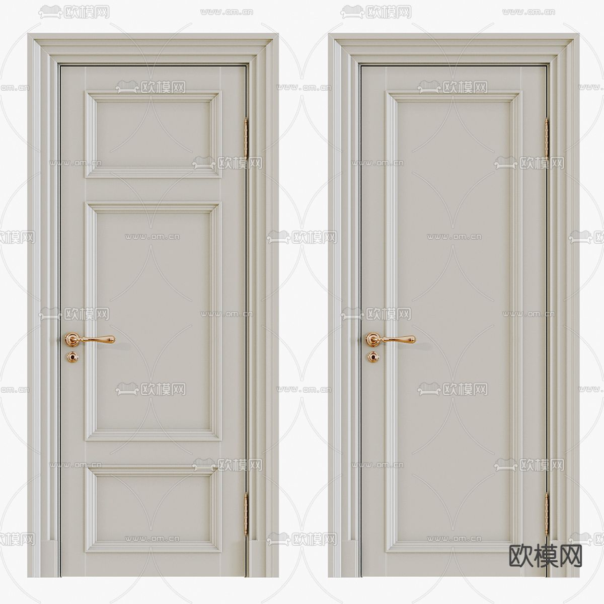 房门 平开门 单开门3d模型下载