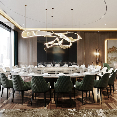  中餐厅包间 包房 包厢su模型 