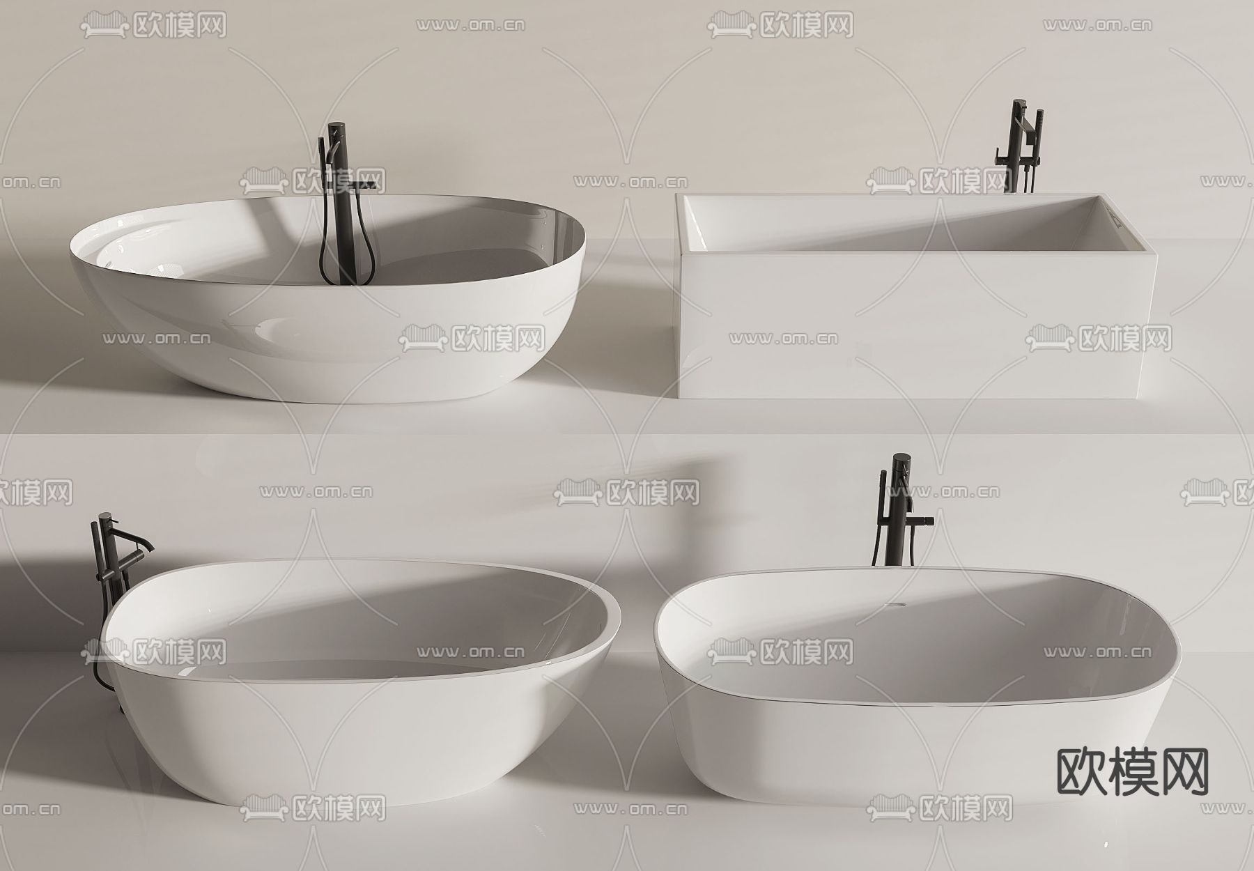 浴缸su模型下载（渲染图1）