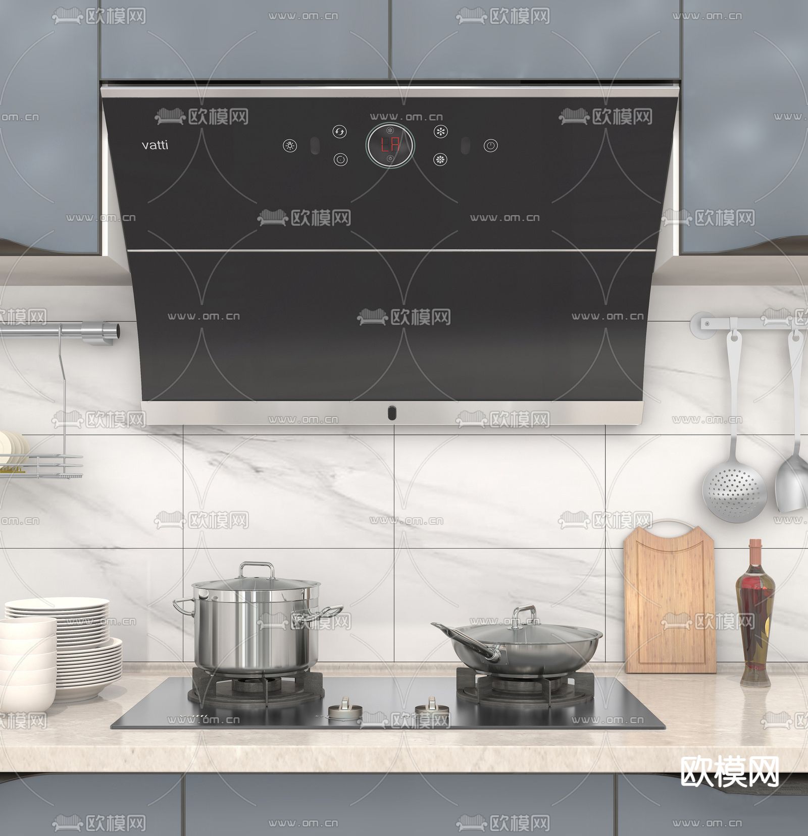 集成灶 灶头 灶台su模型下载_ID14037046_sketchup模型下载-欧模网