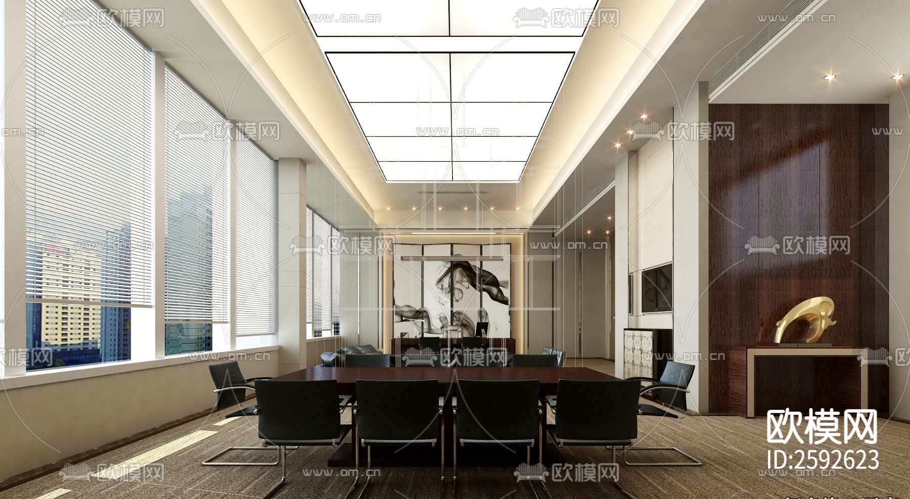 办公楼cad施工图下载（渲染图6）