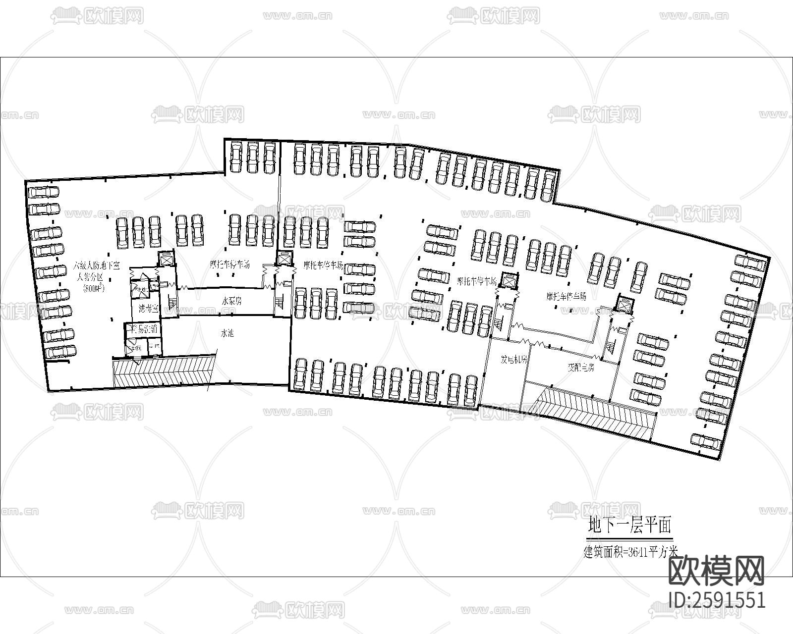 沿街高层商住楼CAD施工图下载（渲染图4）