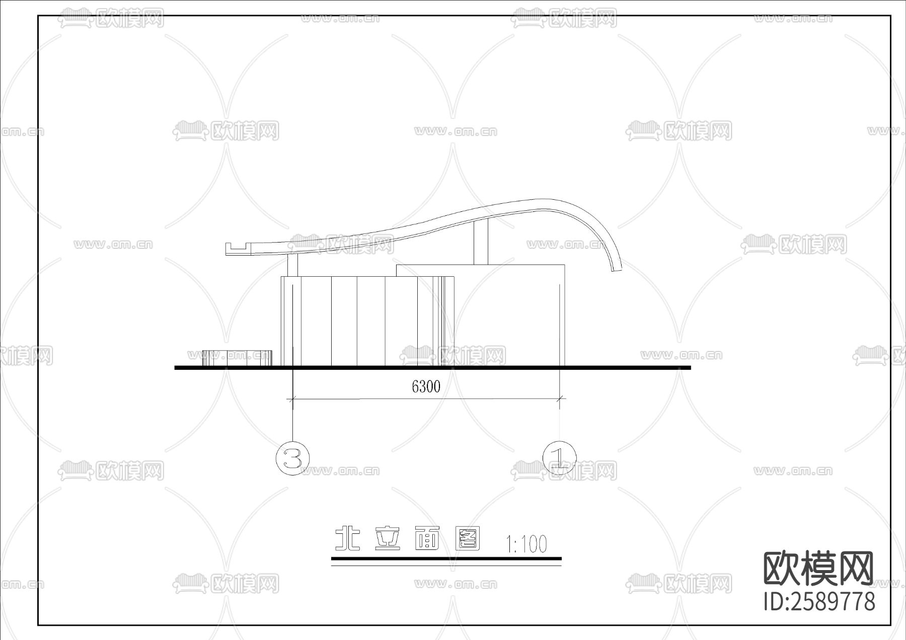 现代厕所CAD施工图下载（渲染图6）