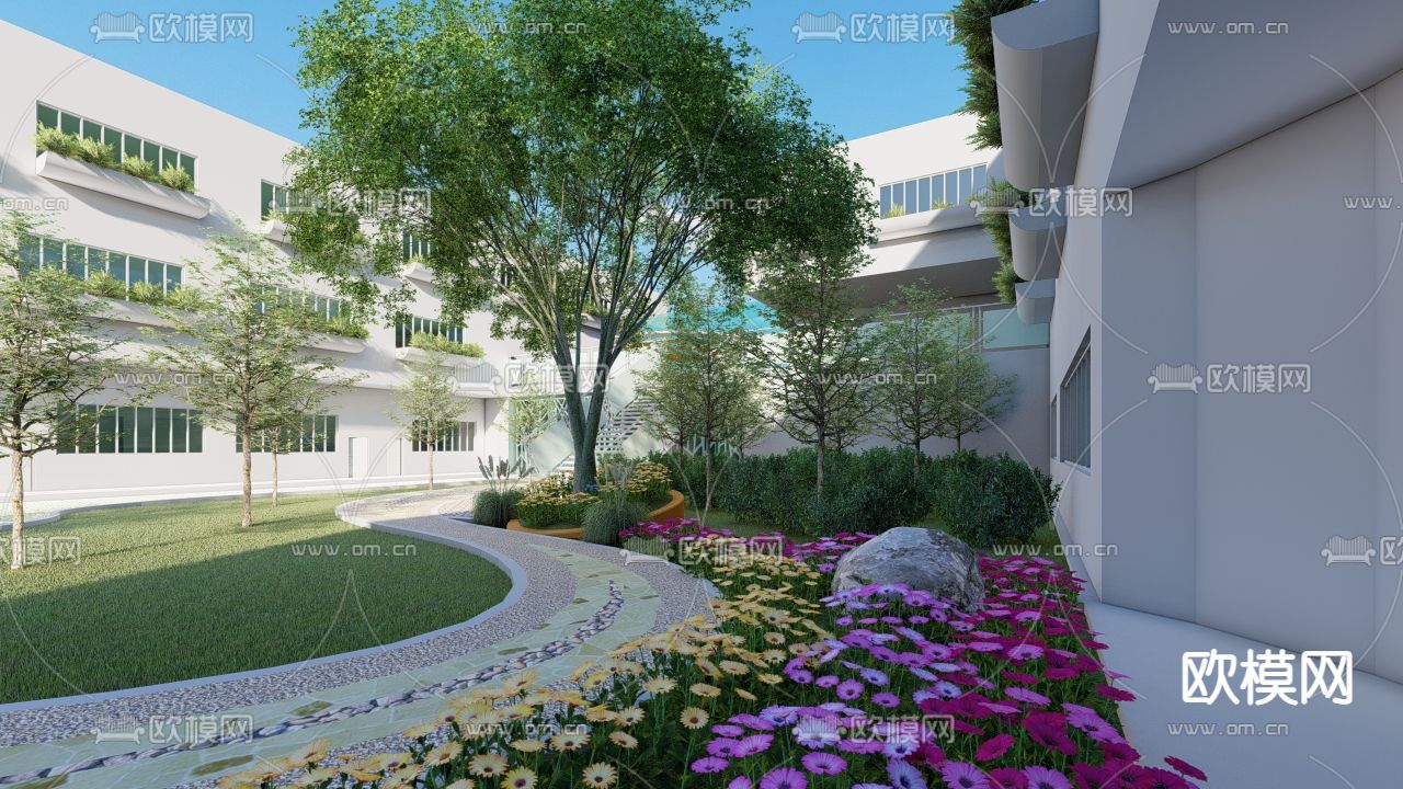 幼儿园su模型下载（渲染图5）