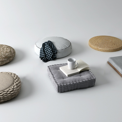  新中式蒲团 坐垫su模型 