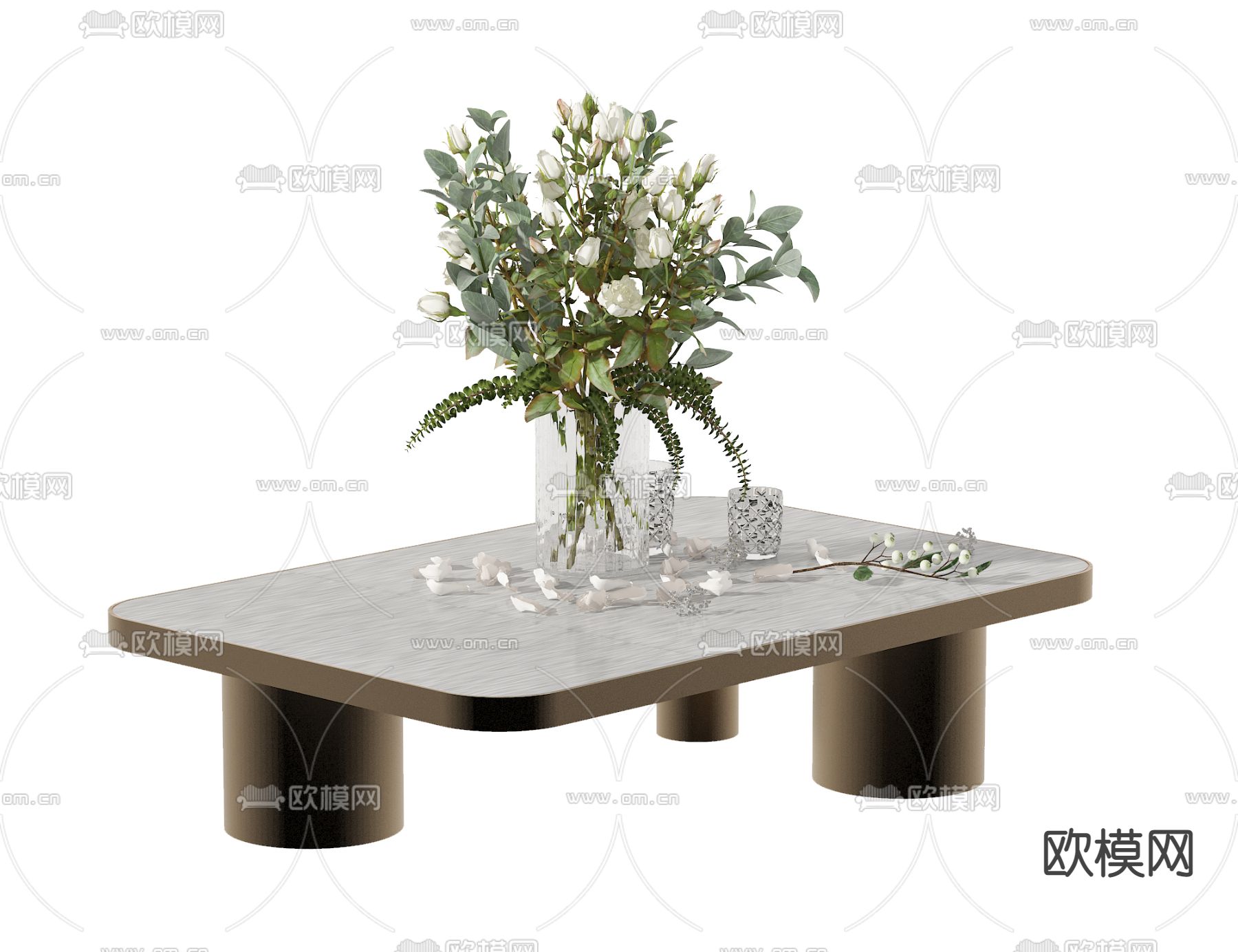 现代茶几3d模型下载