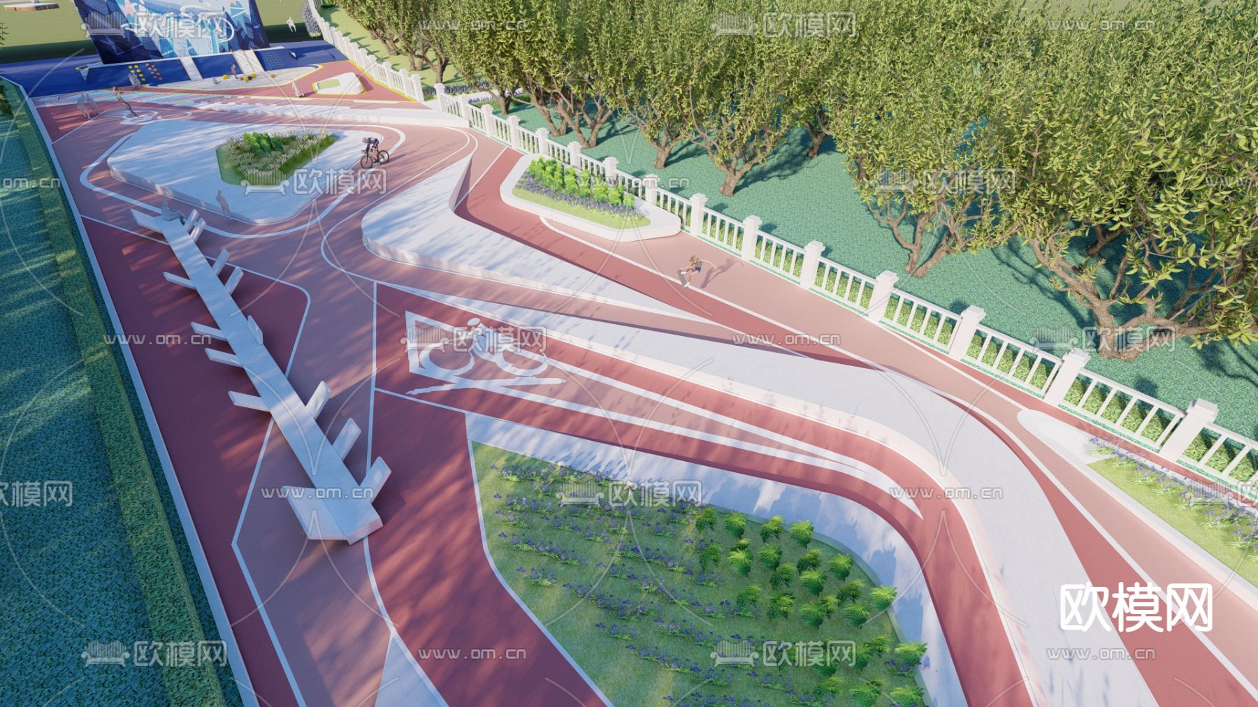 市政公园su模型