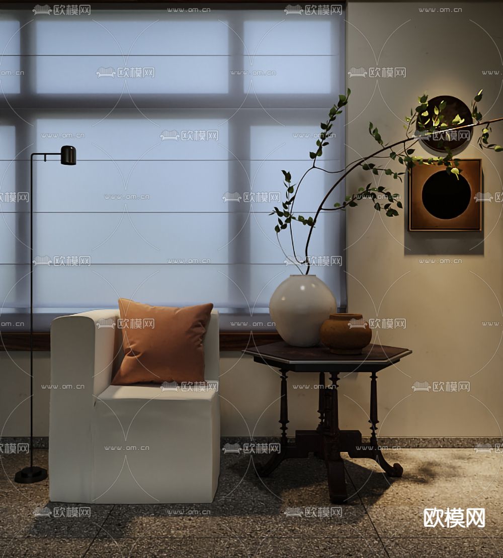 单人沙发3d模型下载