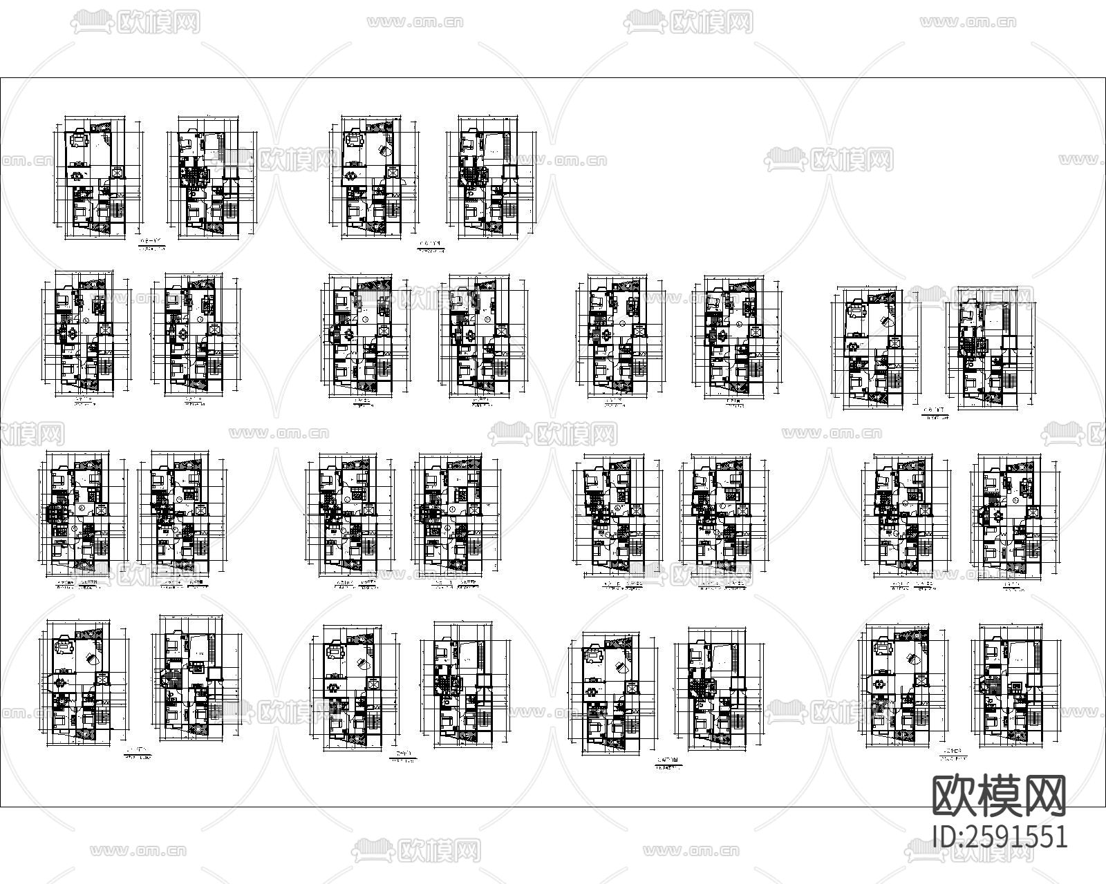 沿街高层商住楼CAD施工图下载（渲染图3）