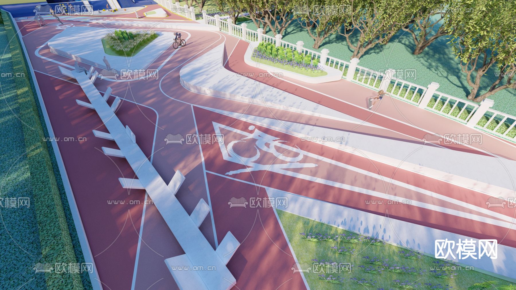 市政公园su模型