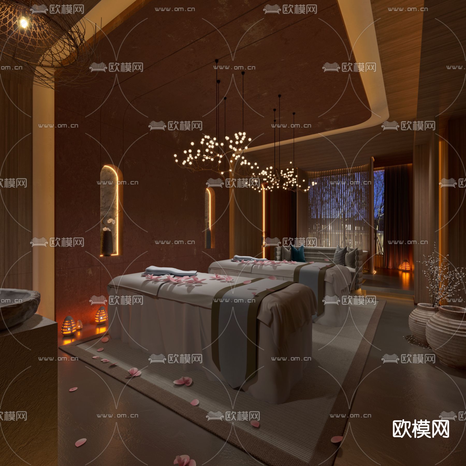 侘寂风SPA护理房3d模型下载