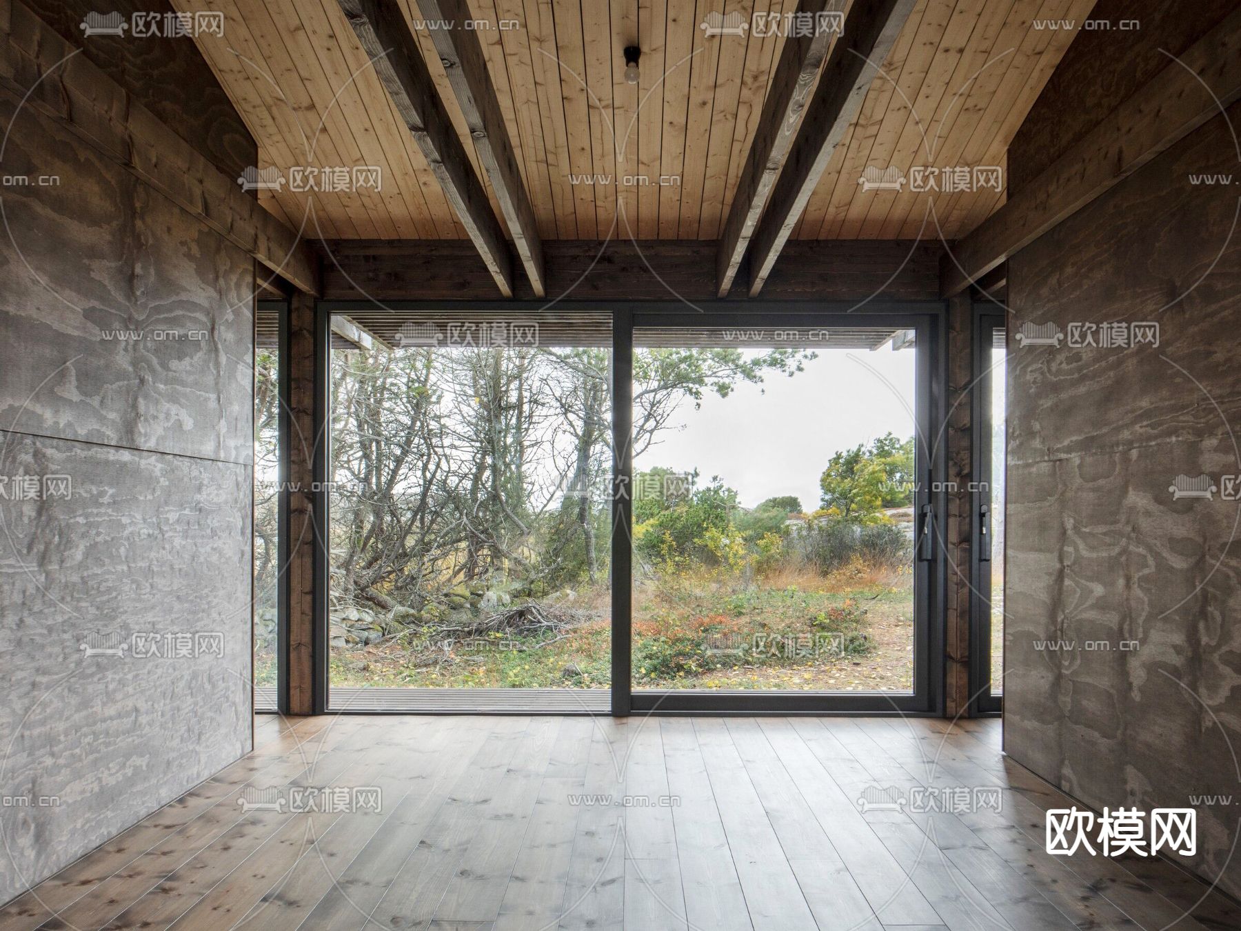 日式民宿外观su模型下载（渲染图3）