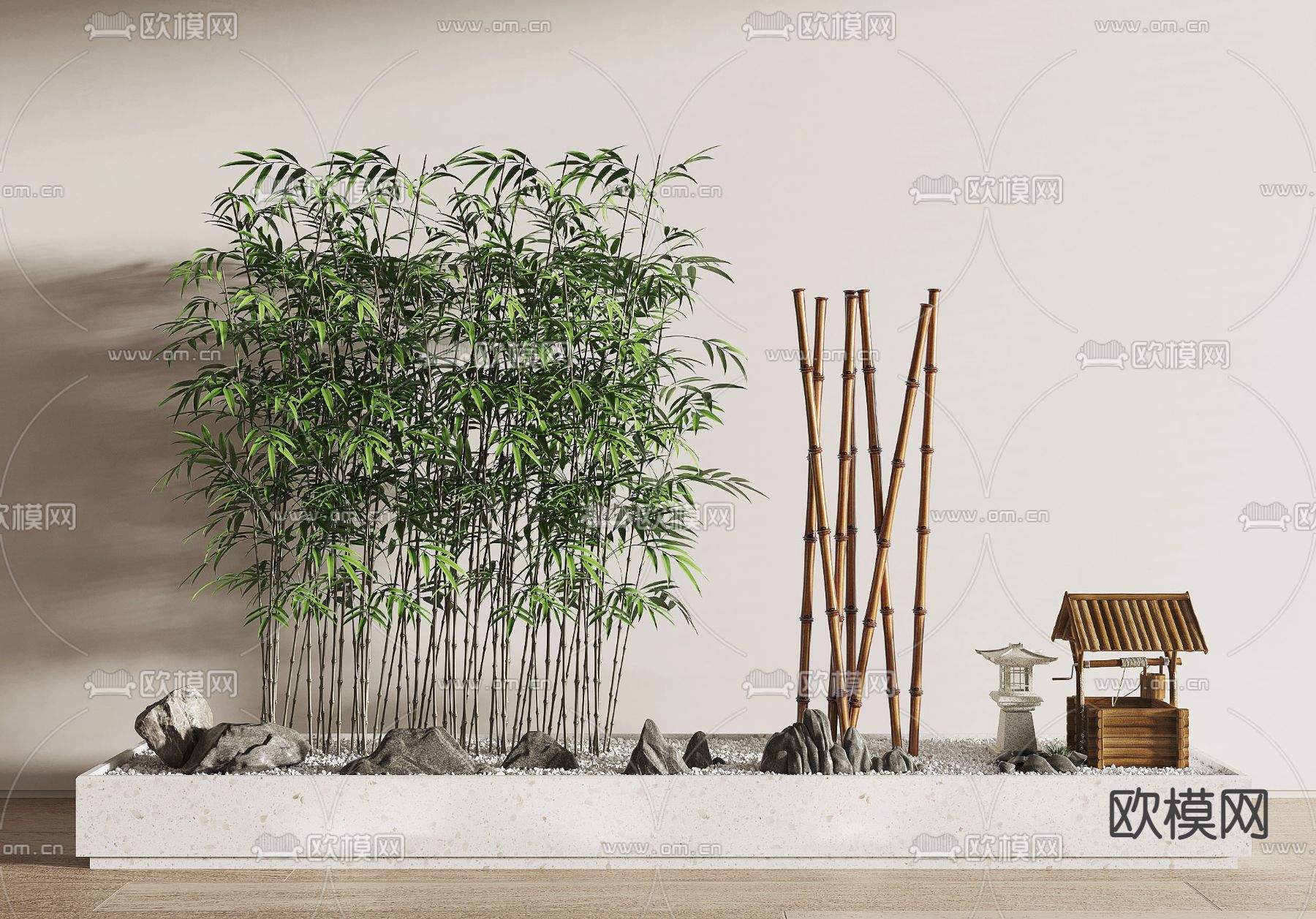 竹子su模型下载（渲染图1）
