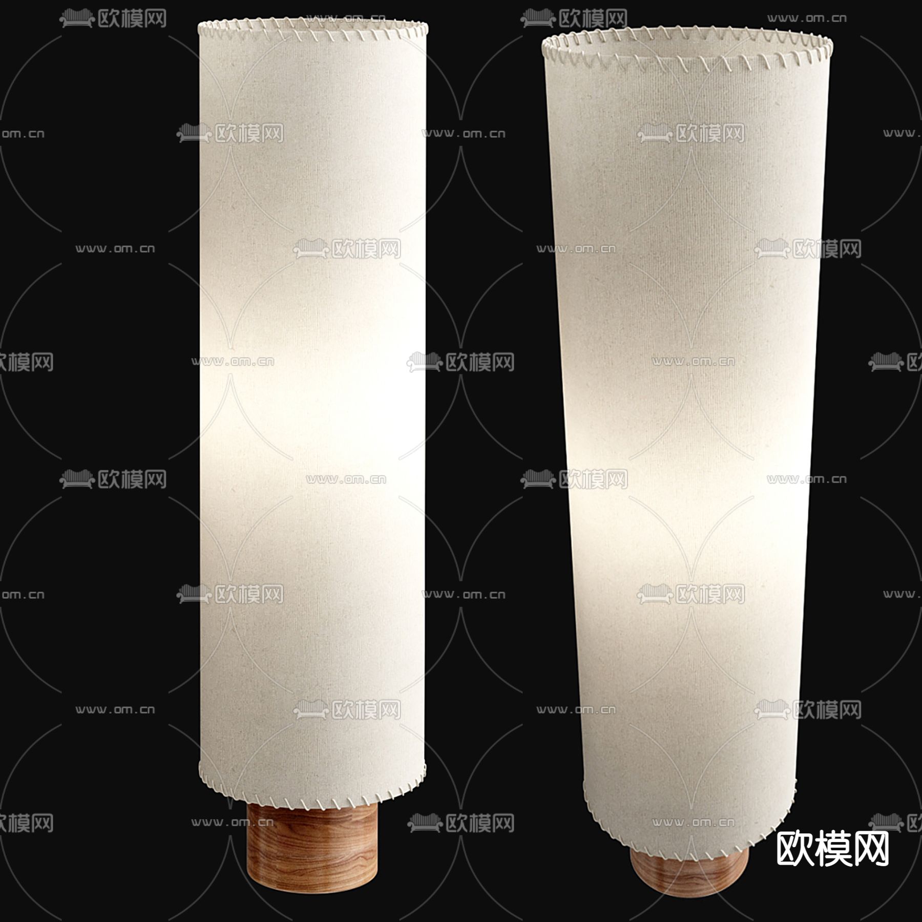 侘寂风落地灯su模型下载（渲染图1）