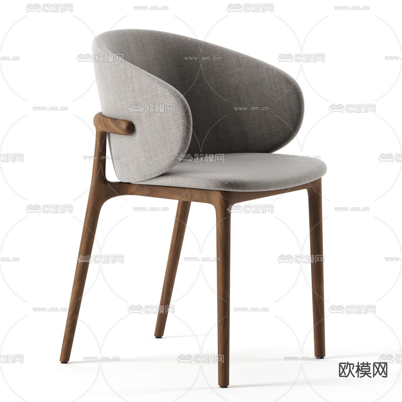 北欧椅子 餐椅3d模型下载（渲染图1）