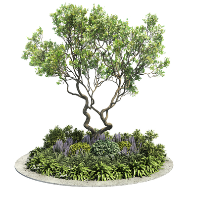  景观树池su模型 