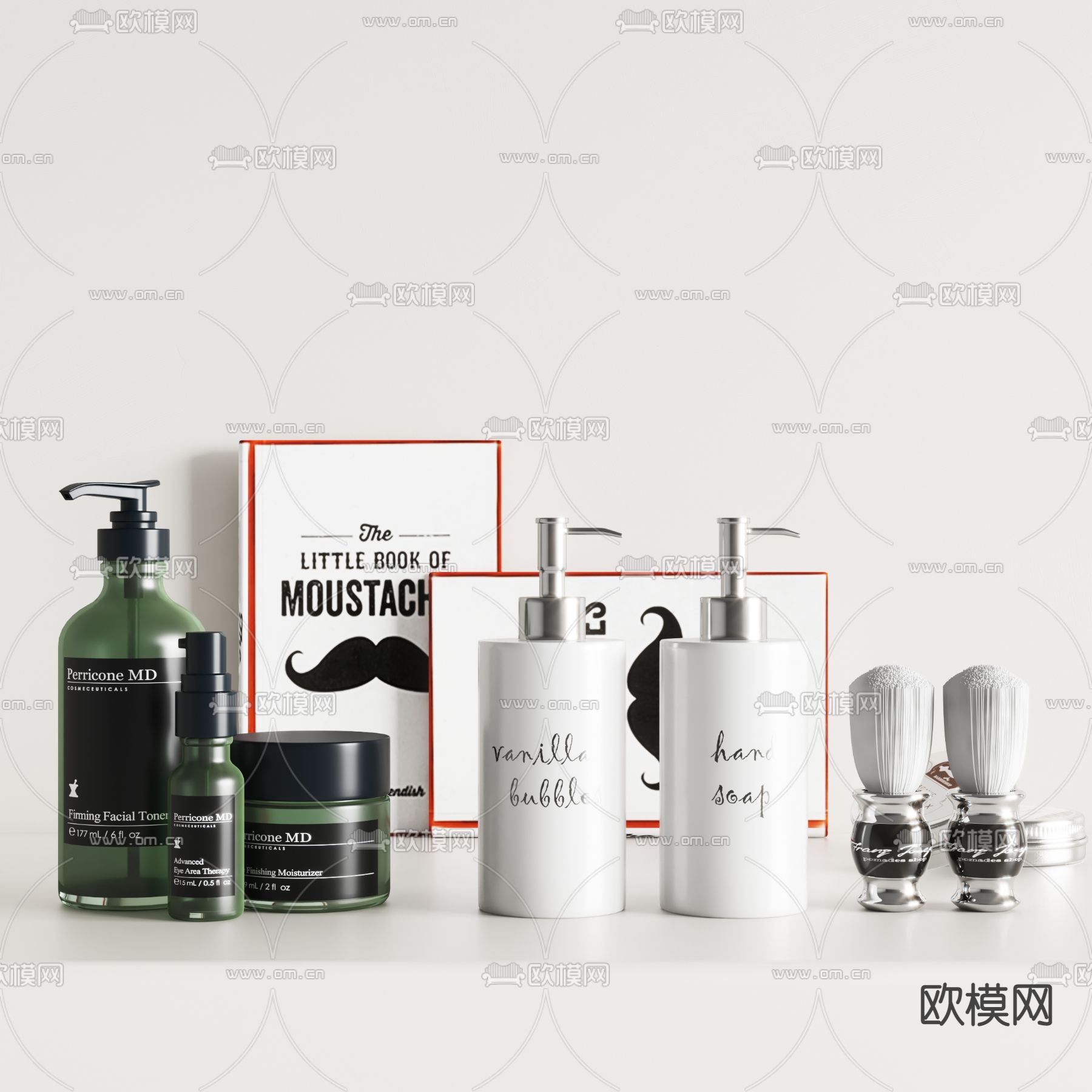 现代护肤品 化妆品su模型下载（渲染图1）