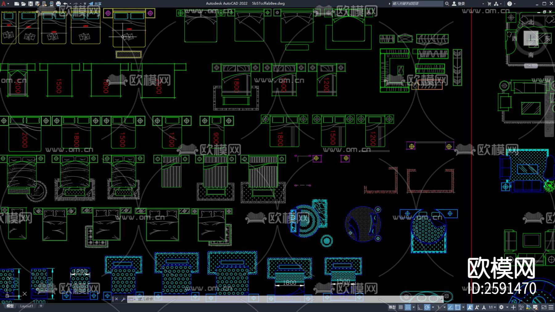常用室内CAD图库下载（渲染图5）