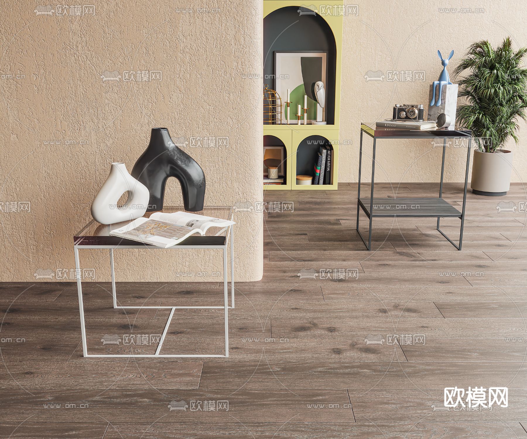 Baxter 边几su模型下载（渲染图1）