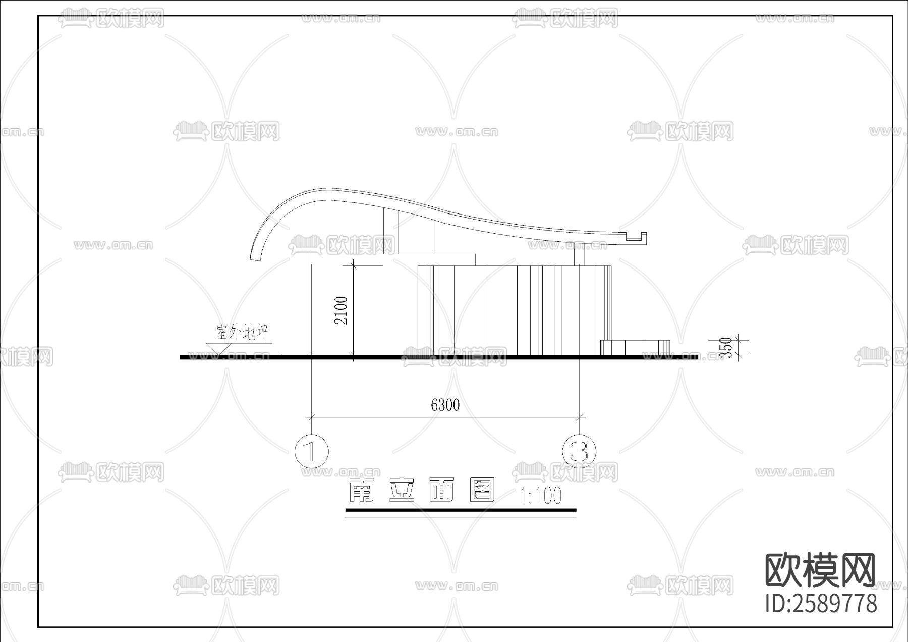现代厕所CAD施工图下载（渲染图5）