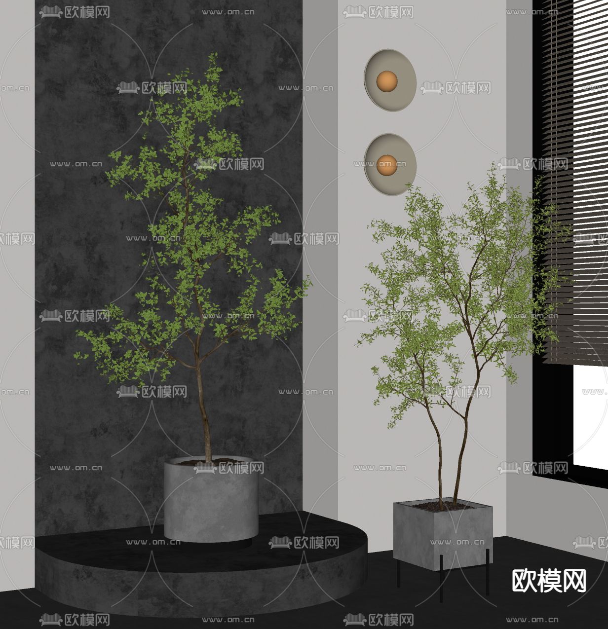 绿植 盆栽 盆景su模型