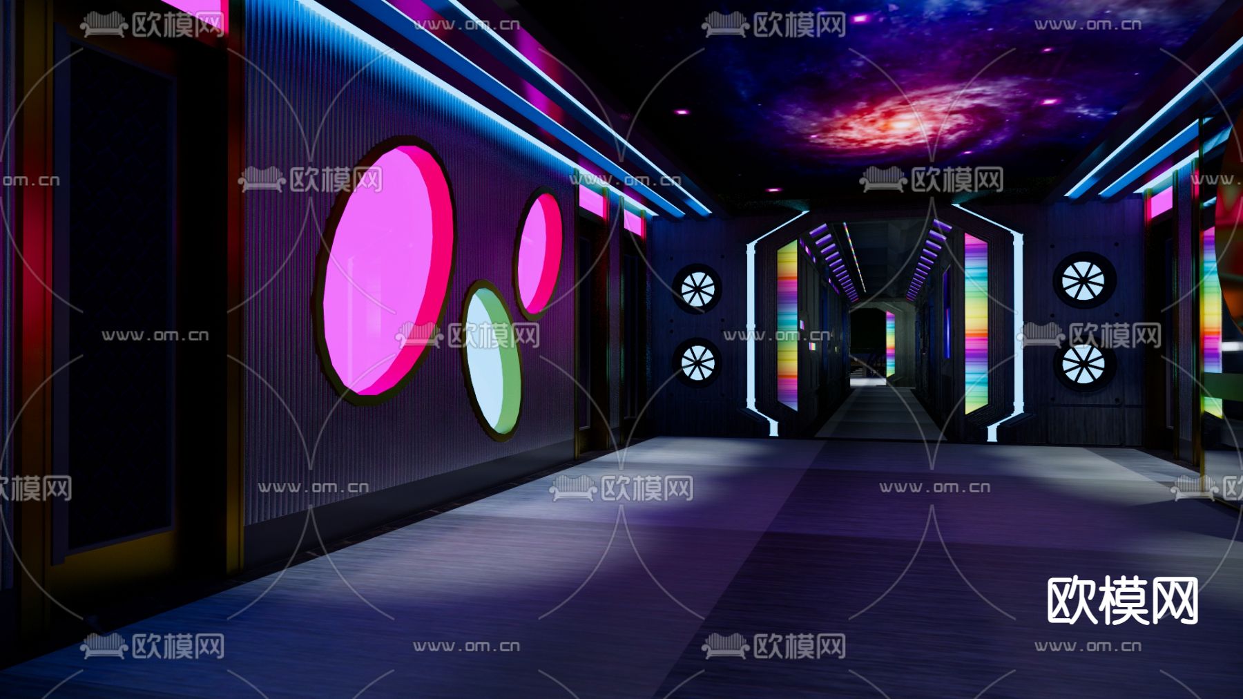 工业风KTV 夜总会su模型下载（渲染图4）